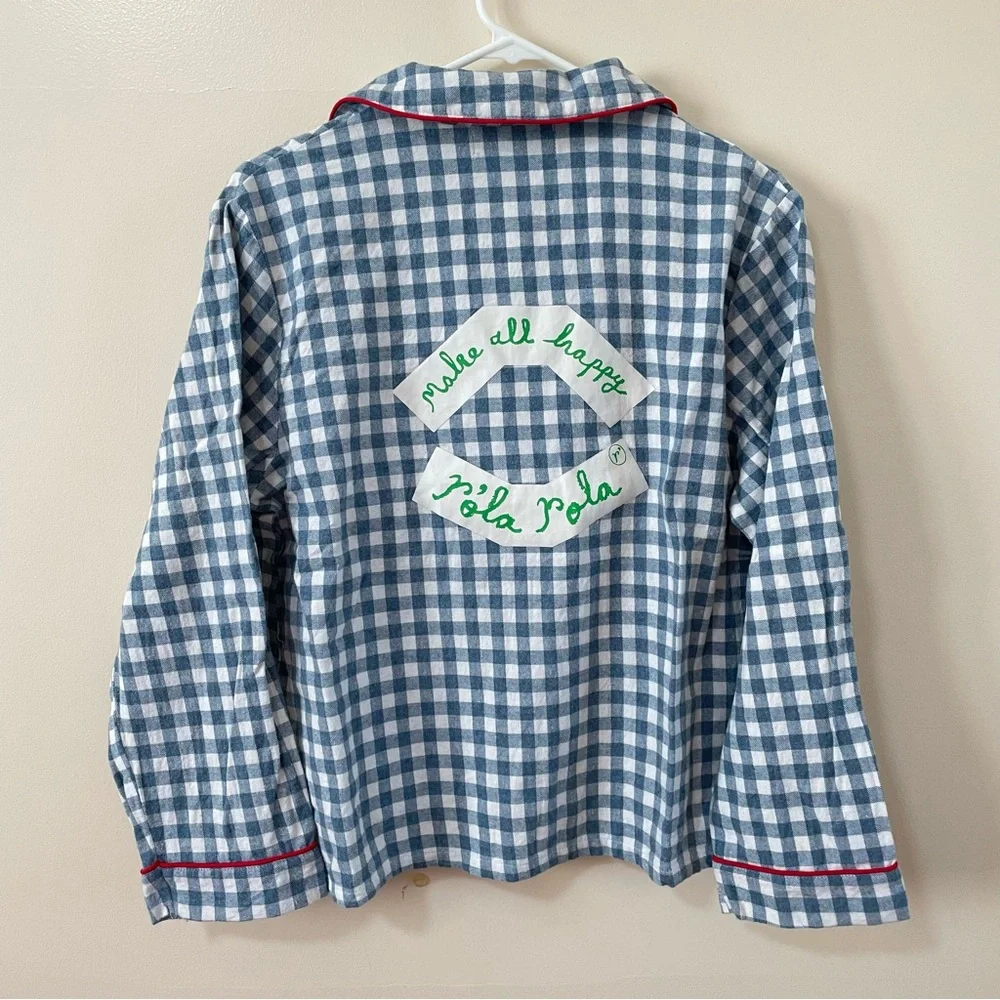 ROLAROLA X SAKI Check Pajamas in Blue
